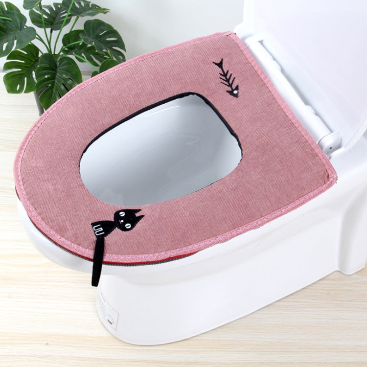 Waschbarer WC-Sitzbezug Wärmer Weiches Kissen Pad Toilettendeckel Matte Haushaltsprodukte