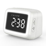 BT-511 Mini LED HD Spiegel Bluetooth Lautsprecher, Unterstützt 32GB TF-Karte & 3,5mm AUX & Dualen Wecker & Echtzeit-Temperatur & Freisprechen, Weiß, Rosa, Schwarz, Rot