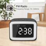 BT-511 Mini LED HD Spiegel Bluetooth Lautsprecher, Unterstützt 32GB TF-Karte & 3,5mm AUX & Dualen Wecker & Echtzeit-Temperatur & Freisprechen, Weiß, Rosa, Schwarz, Rot