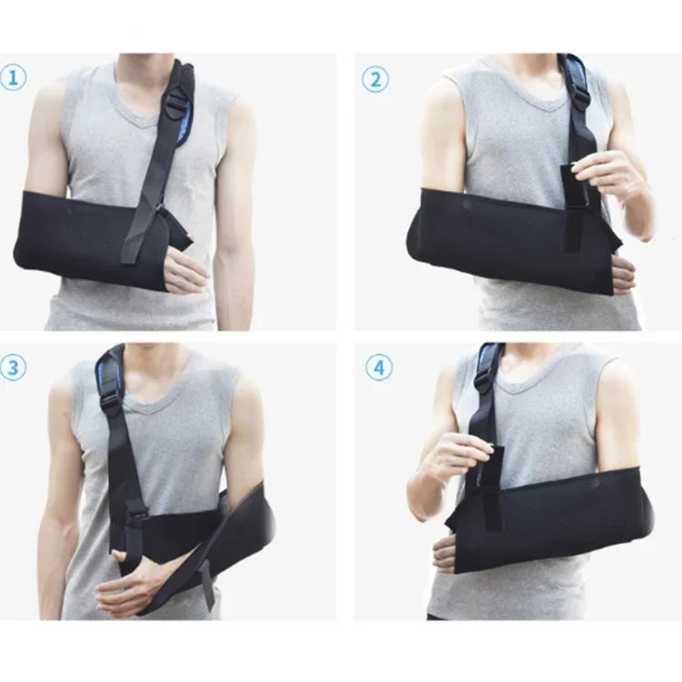 Postoperative Unterarmschlinge, multifunktionale Schulter-, Nacken- und Handgelenkschlinge, Fixierungsbandage für Armfrakturen, S Schwarz, M Schwarz, L Schwarz