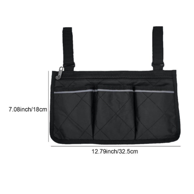 Gehhilfe Rollstuhl Armlehnen Seitentasche Auto Aufbewahrung Hängende Tasche, Lila, Schwarz, Braun, Weinrot, Dunkelblau