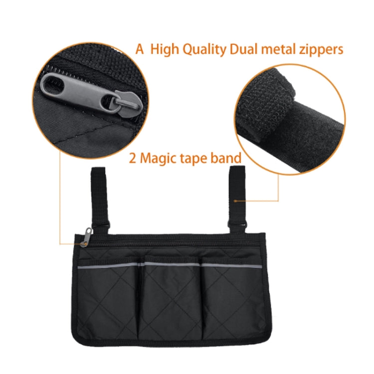 Gehhilfe Rollstuhl Armlehnen Seitentasche Auto Aufbewahrung Hängende Tasche, Lila, Schwarz, Braun, Weinrot, Dunkelblau
