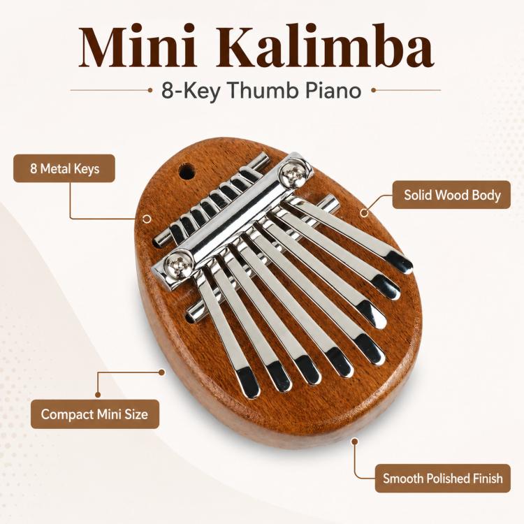 8-Noten-Daumenklavier-Mini-Carimba-Instrument
