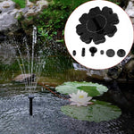 Solar-Blütenblatt-Brunnen Schwimmender Brunnen Teich Gartendekoration, Solar-Blütenblatt-Brunnen