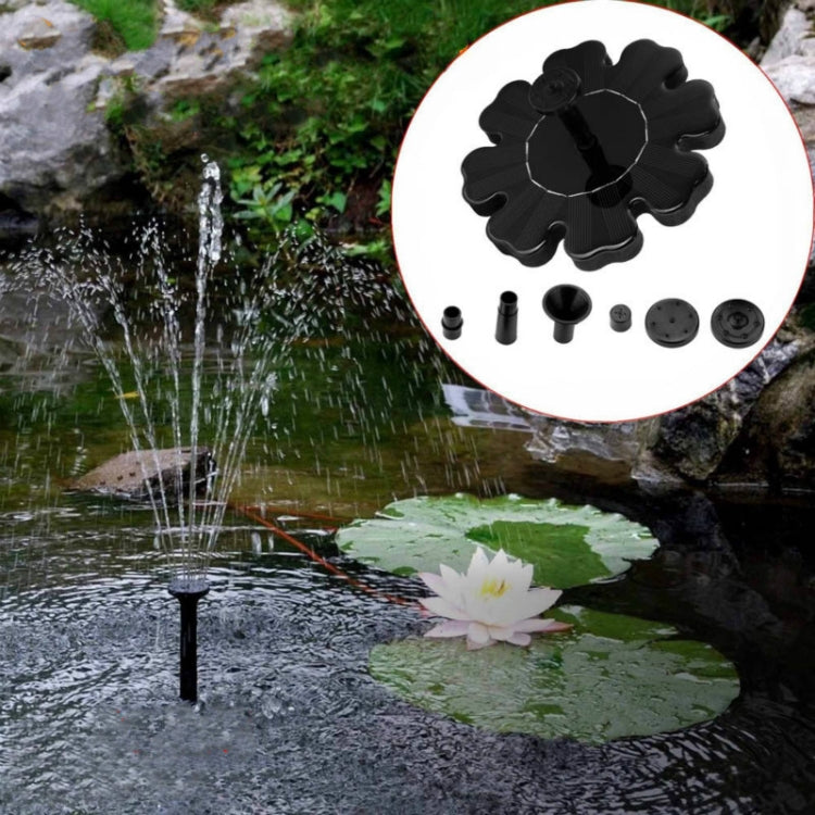 Solar-Blütenblatt-Brunnen Schwimmender Brunnen Teich Gartendekoration, Solar-Blütenblatt-Brunnen