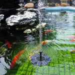 Solar-Blütenblatt-Brunnen Schwimmender Brunnen Teich Gartendekoration, Solar-Blütenblatt-Brunnen
