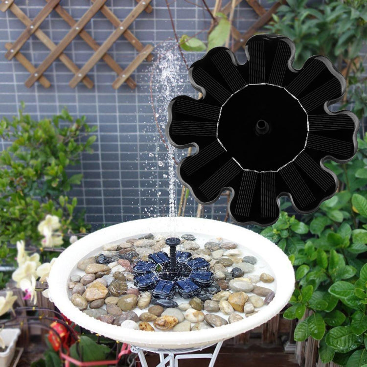 Solar-Blütenblatt-Brunnen Schwimmender Brunnen Teich Gartendekoration, Solar-Blütenblatt-Brunnen