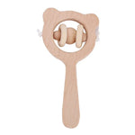 Baby-Puzzle Frühpädagogik Handrassel Holzspielzeug, Bärenglocke, Bären-Große-Perle, Bären-Kleine-Perle, Bären-Einzelperle, Eulenglocke