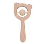 Baby-Puzzle Frühpädagogik Handrassel Holzspielzeug, Bärenglocke, Bären-Große-Perle, Bären-Kleine-Perle, Bären-Einzelperle, Eulenglocke