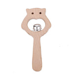 Baby-Puzzle Frühpädagogik Handrassel Holzspielzeug, Bärenglocke, Bären-Große-Perle, Bären-Kleine-Perle, Bären-Einzelperle, Eulenglocke
