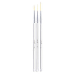 3pcs /Set Nail Double-Ended Color Brush Nail Art Drawing Pen Tool Set