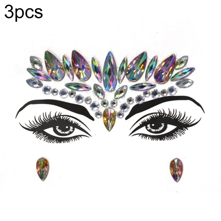 3 St. Stirn Grüner Maskerade Make-up Acryl Gesichtsaufkleber, YT-01, YT-01-1, YT-01-2, YT-01-3, YT-01-4, YT-01-5, YT-01-6, YT-02, YT-03, YT-04, YT-05, YT-07, YT-08, YT-10, YT-11, YT-12, YT-13, YT-14, YT-15, YT-16, YT-17, YT-18, YT-19, YT-20, YT-21, YT-...