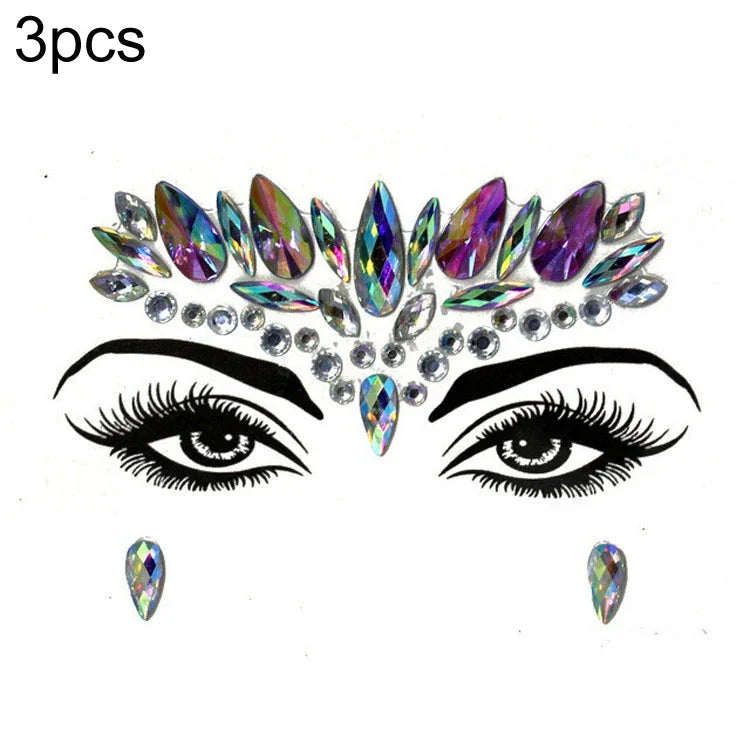 3 St. Stirn Grüner Maskerade Make-up Acryl Gesichtsaufkleber, YT-01, YT-01-1, YT-01-2, YT-01-3, YT-01-4, YT-01-5, YT-01-6, YT-02, YT-03, YT-04, YT-05, YT-07, YT-08, YT-10, YT-11, YT-12, YT-13, YT-14, YT-15, YT-16, YT-17, YT-18, YT-19, YT-20, YT-21, YT-...