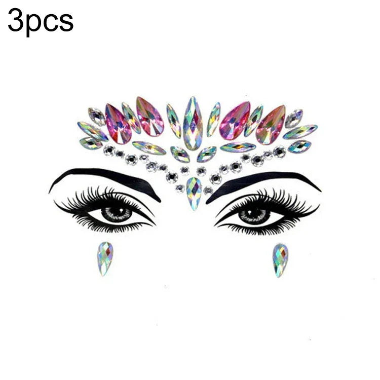 3 St. Stirn Grüner Maskerade Make-up Acryl Gesichtsaufkleber, YT-01, YT-01-1, YT-01-2, YT-01-3, YT-01-4, YT-01-5, YT-01-6, YT-02, YT-03, YT-04, YT-05, YT-07, YT-08, YT-10, YT-11, YT-12, YT-13, YT-14, YT-15, YT-16, YT-17, YT-18, YT-19, YT-20, YT-21, YT-...