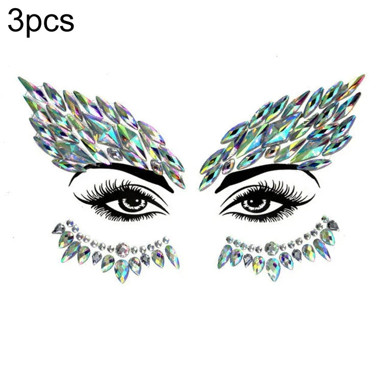 3 St. Stirn Grüner Maskerade Make-up Acryl Gesichtsaufkleber, YT-01, YT-01-1, YT-01-2, YT-01-3, YT-01-4, YT-01-5, YT-01-6, YT-02, YT-03, YT-04, YT-05, YT-07, YT-08, YT-10, YT-11, YT-12, YT-13, YT-14, YT-15, YT-16, YT-17, YT-18, YT-19, YT-20, YT-21, YT-...