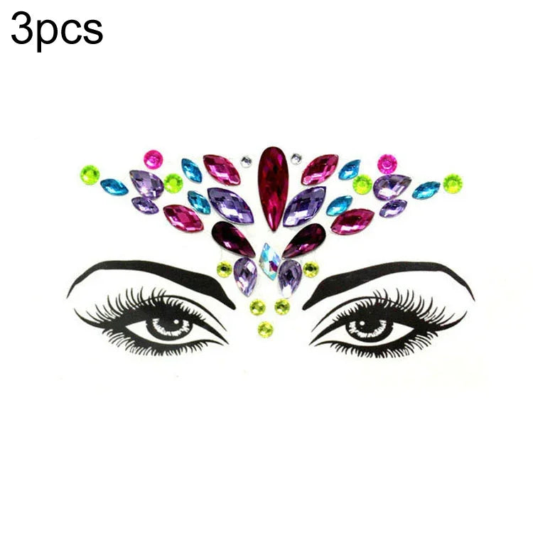 3 St. Stirn Grüner Maskerade Make-up Acryl Gesichtsaufkleber, YT-01, YT-01-1, YT-01-2, YT-01-3, YT-01-4, YT-01-5, YT-01-6, YT-02, YT-03, YT-04, YT-05, YT-07, YT-08, YT-10, YT-11, YT-12, YT-13, YT-14, YT-15, YT-16, YT-17, YT-18, YT-19, YT-20, YT-21, YT-...