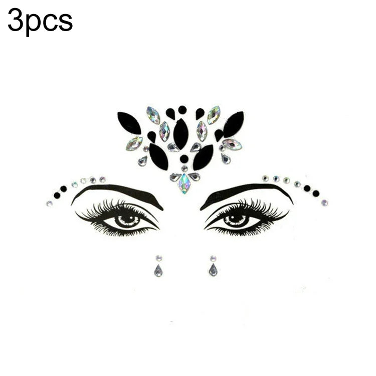 3 St. Stirn Grüner Maskerade Make-up Acryl Gesichtsaufkleber, YT-01, YT-01-1, YT-01-2, YT-01-3, YT-01-4, YT-01-5, YT-01-6, YT-02, YT-03, YT-04, YT-05, YT-07, YT-08, YT-10, YT-11, YT-12, YT-13, YT-14, YT-15, YT-16, YT-17, YT-18, YT-19, YT-20, YT-21, YT-...