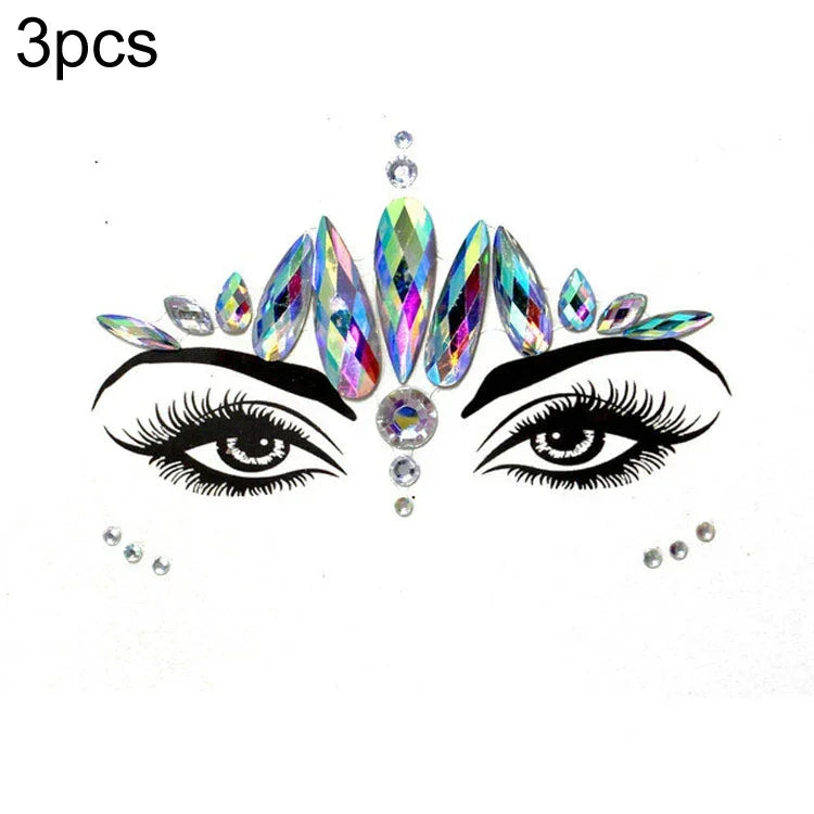 3 St. Stirn Grüner Maskerade Make-up Acryl Gesichtsaufkleber, YT-01, YT-01-1, YT-01-2, YT-01-3, YT-01-4, YT-01-5, YT-01-6, YT-02, YT-03, YT-04, YT-05, YT-07, YT-08, YT-10, YT-11, YT-12, YT-13, YT-14, YT-15, YT-16, YT-17, YT-18, YT-19, YT-20, YT-21, YT-...
