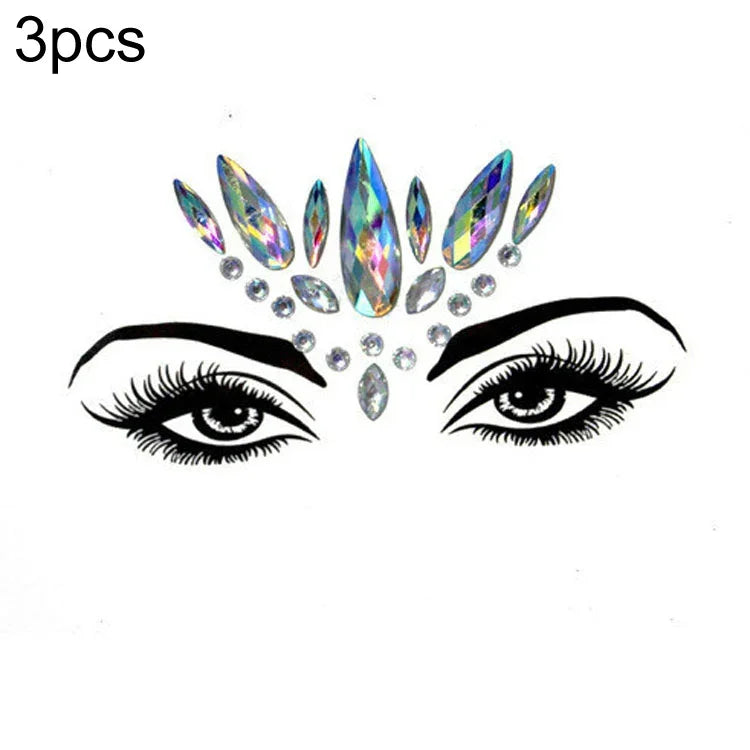 3 St. Stirn Grüner Maskerade Make-up Acryl Gesichtsaufkleber, YT-01, YT-01-1, YT-01-2, YT-01-3, YT-01-4, YT-01-5, YT-01-6, YT-02, YT-03, YT-04, YT-05, YT-07, YT-08, YT-10, YT-11, YT-12, YT-13, YT-14, YT-15, YT-16, YT-17, YT-18, YT-19, YT-20, YT-21, YT-...