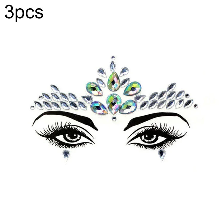3 St. Stirn Grüner Maskerade Make-up Acryl Gesichtsaufkleber, YT-01, YT-01-1, YT-01-2, YT-01-3, YT-01-4, YT-01-5, YT-01-6, YT-02, YT-03, YT-04, YT-05, YT-07, YT-08, YT-10, YT-11, YT-12, YT-13, YT-14, YT-15, YT-16, YT-17, YT-18, YT-19, YT-20, YT-21, YT-...