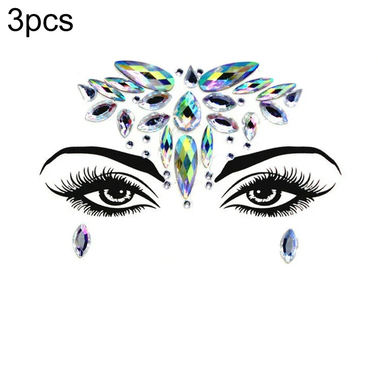 3 St. Stirn Grüner Maskerade Make-up Acryl Gesichtsaufkleber, YT-01, YT-01-1, YT-01-2, YT-01-3, YT-01-4, YT-01-5, YT-01-6, YT-02, YT-03, YT-04, YT-05, YT-07, YT-08, YT-10, YT-11, YT-12, YT-13, YT-14, YT-15, YT-16, YT-17, YT-18, YT-19, YT-20, YT-21, YT-...