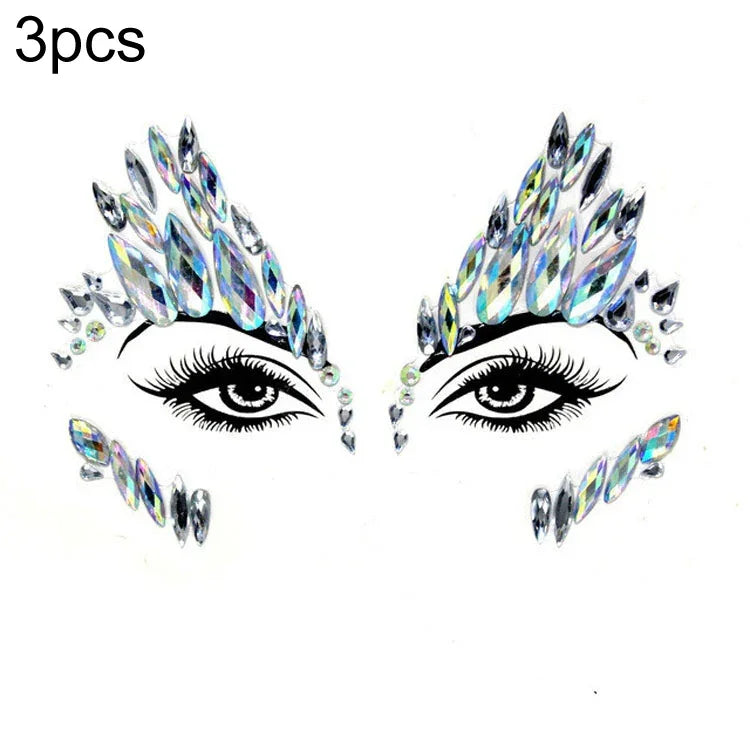 3 St. Stirn Grüner Maskerade Make-up Acryl Gesichtsaufkleber, YT-01, YT-01-1, YT-01-2, YT-01-3, YT-01-4, YT-01-5, YT-01-6, YT-02, YT-03, YT-04, YT-05, YT-07, YT-08, YT-10, YT-11, YT-12, YT-13, YT-14, YT-15, YT-16, YT-17, YT-18, YT-19, YT-20, YT-21, YT-...