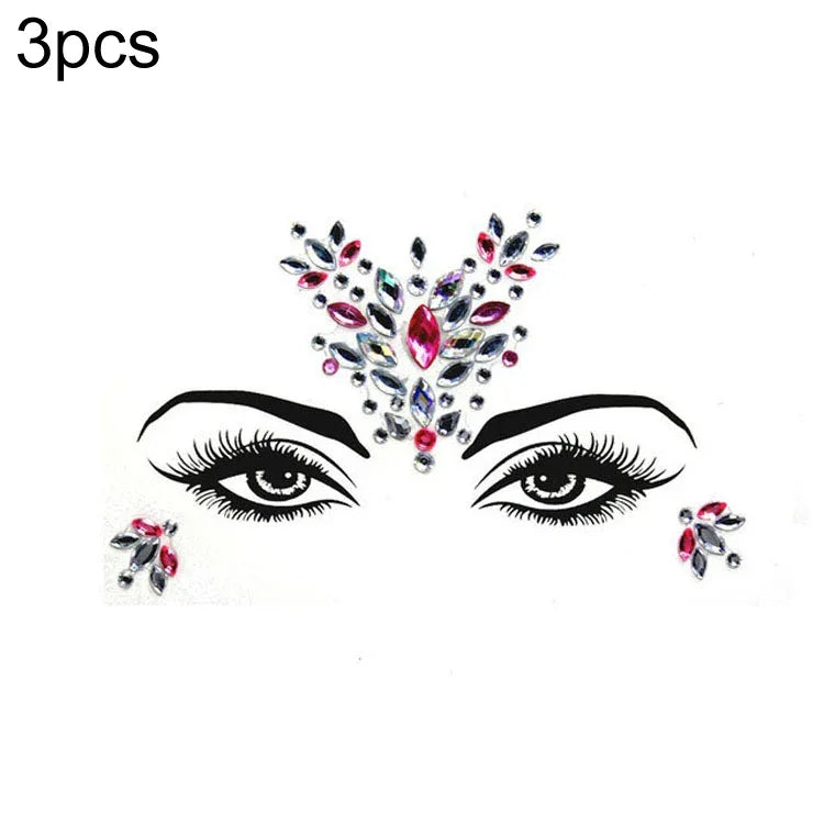 3 St. Stirn Grüner Maskerade Make-up Acryl Gesichtsaufkleber, YT-01, YT-01-1, YT-01-2, YT-01-3, YT-01-4, YT-01-5, YT-01-6, YT-02, YT-03, YT-04, YT-05, YT-07, YT-08, YT-10, YT-11, YT-12, YT-13, YT-14, YT-15, YT-16, YT-17, YT-18, YT-19, YT-20, YT-21, YT-...