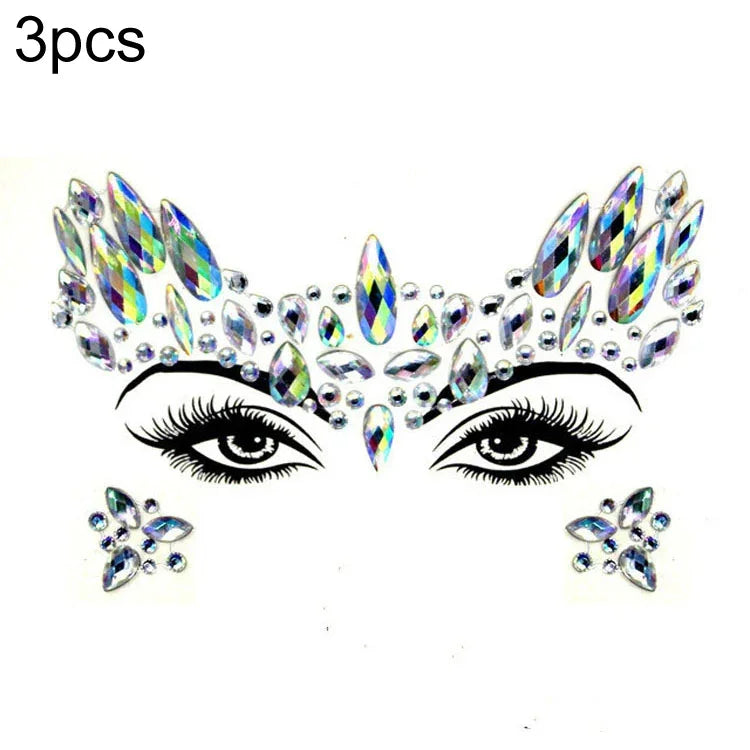 3 St. Stirn Grüner Maskerade Make-up Acryl Gesichtsaufkleber, YT-01, YT-01-1, YT-01-2, YT-01-3, YT-01-4, YT-01-5, YT-01-6, YT-02, YT-03, YT-04, YT-05, YT-07, YT-08, YT-10, YT-11, YT-12, YT-13, YT-14, YT-15, YT-16, YT-17, YT-18, YT-19, YT-20, YT-21, YT-...