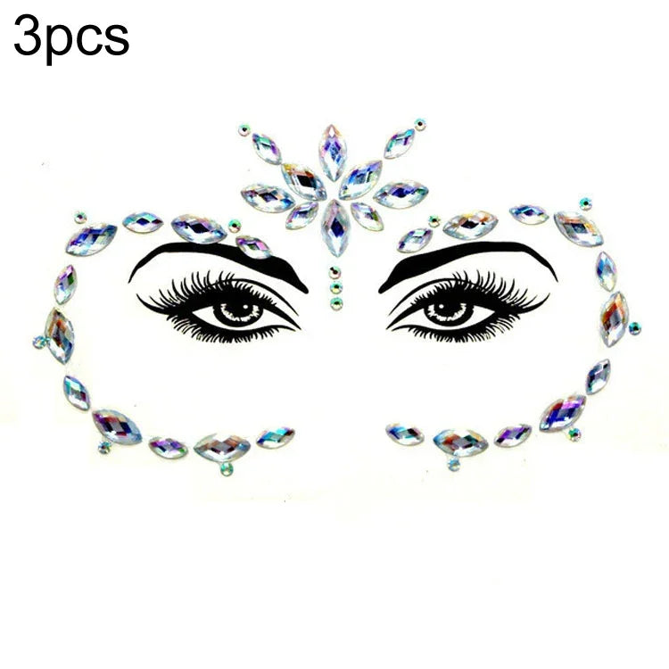 3 St. Stirn Grüner Maskerade Make-up Acryl Gesichtsaufkleber, YT-01, YT-01-1, YT-01-2, YT-01-3, YT-01-4, YT-01-5, YT-01-6, YT-02, YT-03, YT-04, YT-05, YT-07, YT-08, YT-10, YT-11, YT-12, YT-13, YT-14, YT-15, YT-16, YT-17, YT-18, YT-19, YT-20, YT-21, YT-...