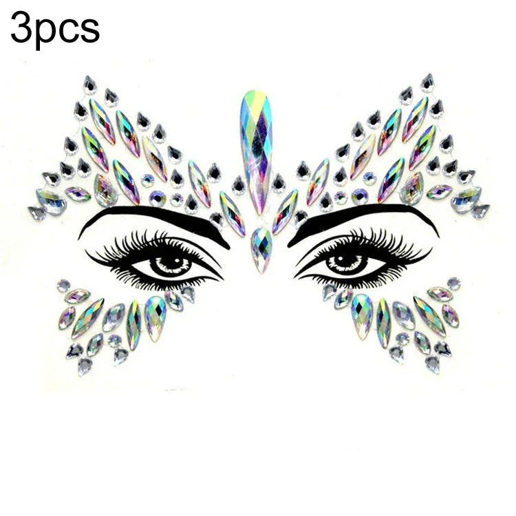 3 St. Stirn Grüner Maskerade Make-up Acryl Gesichtsaufkleber, YT-01, YT-01-1, YT-01-2, YT-01-3, YT-01-4, YT-01-5, YT-01-6, YT-02, YT-03, YT-04, YT-05, YT-07, YT-08, YT-10, YT-11, YT-12, YT-13, YT-14, YT-15, YT-16, YT-17, YT-18, YT-19, YT-20, YT-21, YT-...