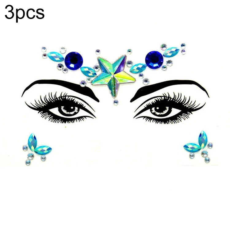 3 St. Stirn Grüner Maskerade Make-up Acryl Gesichtsaufkleber, YT-01, YT-01-1, YT-01-2, YT-01-3, YT-01-4, YT-01-5, YT-01-6, YT-02, YT-03, YT-04, YT-05, YT-07, YT-08, YT-10, YT-11, YT-12, YT-13, YT-14, YT-15, YT-16, YT-17, YT-18, YT-19, YT-20, YT-21, YT-...