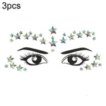3 Stück grüne Acryl-Gesichtsaufkleber für die Stirn (Maskenball-Make-up), YT-46, YT-47, YT-48, YT-49, YT-50, YT-51, YT-52, YT-53-01, YT-53-02, YT-54, YT-55, YT-56, YT-57, YT-59, YT-60, YT-61, YT-65, YT-66, YT-67, YT-68, YT-69