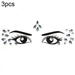 3 Stück grüne Acryl-Gesichtsaufkleber für die Stirn (Maskenball-Make-up), YT-46, YT-47, YT-48, YT-49, YT-50, YT-51, YT-52, YT-53-01, YT-53-02, YT-54, YT-55, YT-56, YT-57, YT-59, YT-60, YT-61, YT-65, YT-66, YT-67, YT-68, YT-69