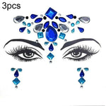 3 Stück grüne Acryl-Gesichtsaufkleber für die Stirn (Maskenball-Make-up), YT-46, YT-47, YT-48, YT-49, YT-50, YT-51, YT-52, YT-53-01, YT-53-02, YT-54, YT-55, YT-56, YT-57, YT-59, YT-60, YT-61, YT-65, YT-66, YT-67, YT-68, YT-69