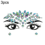 3 Stück grüne Acryl-Gesichtsaufkleber für die Stirn (Maskenball-Make-up), YT-46, YT-47, YT-48, YT-49, YT-50, YT-51, YT-52, YT-53-01, YT-53-02, YT-54, YT-55, YT-56, YT-57, YT-59, YT-60, YT-61, YT-65, YT-66, YT-67, YT-68, YT-69