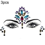 3 Stück grüne Acryl-Gesichtsaufkleber für die Stirn (Maskenball-Make-up), YT-46, YT-47, YT-48, YT-49, YT-50, YT-51, YT-52, YT-53-01, YT-53-02, YT-54, YT-55, YT-56, YT-57, YT-59, YT-60, YT-61, YT-65, YT-66, YT-67, YT-68, YT-69