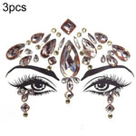 3 Stück grüne Acryl-Gesichtsaufkleber für die Stirn (Maskenball-Make-up), YT-46, YT-47, YT-48, YT-49, YT-50, YT-51, YT-52, YT-53-01, YT-53-02, YT-54, YT-55, YT-56, YT-57, YT-59, YT-60, YT-61, YT-65, YT-66, YT-67, YT-68, YT-69