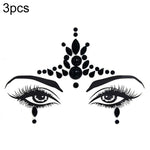 3 Stück grüne Acryl-Gesichtsaufkleber für die Stirn (Maskenball-Make-up), YT-46, YT-47, YT-48, YT-49, YT-50, YT-51, YT-52, YT-53-01, YT-53-02, YT-54, YT-55, YT-56, YT-57, YT-59, YT-60, YT-61, YT-65, YT-66, YT-67, YT-68, YT-69