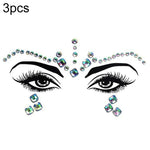 3 Stück grüne Acryl-Gesichtsaufkleber für die Stirn (Maskenball-Make-up), YT-46, YT-47, YT-48, YT-49, YT-50, YT-51, YT-52, YT-53-01, YT-53-02, YT-54, YT-55, YT-56, YT-57, YT-59, YT-60, YT-61, YT-65, YT-66, YT-67, YT-68, YT-69