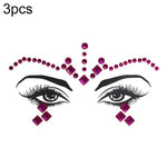 3 Stück grüne Acryl-Gesichtsaufkleber für die Stirn (Maskenball-Make-up), YT-46, YT-47, YT-48, YT-49, YT-50, YT-51, YT-52, YT-53-01, YT-53-02, YT-54, YT-55, YT-56, YT-57, YT-59, YT-60, YT-61, YT-65, YT-66, YT-67, YT-68, YT-69