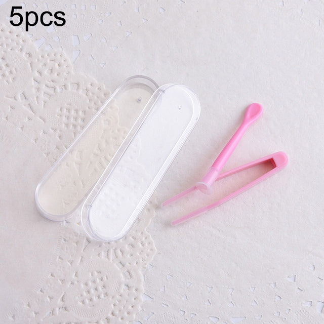 5 Stk. Tragbare Kontaktlinsen Spezial Pinzette und Stab Set Reise Kit