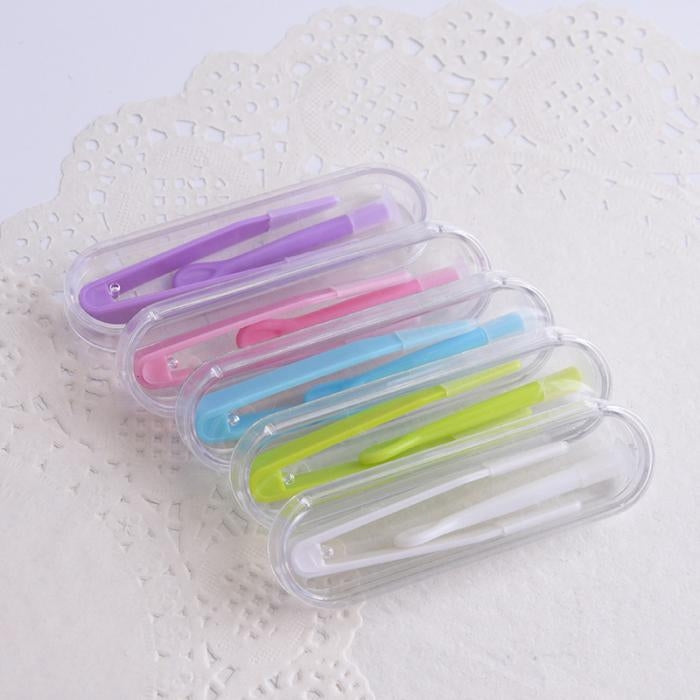 5 Stk. Tragbare Kontaktlinsen Spezial Pinzette und Stab Set Reise Kit