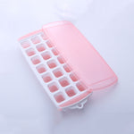 21er Gitter Sommer Cool Selbstgemachte Eiswürfel Eisbox Form mit Deckel, 21er Gitter (Pink), 21er Gitter (Blau), 21er Gitter (Grün)