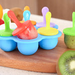 Silikon Mini Eisformen Eiswürfelbehälter Eis am Stiel Maker Stieleisformen Baby DIY Nahrungsergänzungsmittel Werkzeug