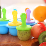 Silikon Mini Eisformen Eiswürfelbehälter Eis am Stiel Maker Stieleisformen Baby DIY Nahrungsergänzungsmittel Werkzeug