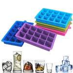 15 Gitter DIY Große Eiswürfelform Quadratische Silikon-Eiswürfelschale Frucht-Eismaschine