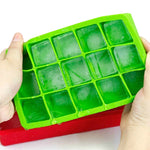 15 Gitter DIY Große Eiswürfelform Quadratische Silikon-Eiswürfelschale Frucht-Eismaschine