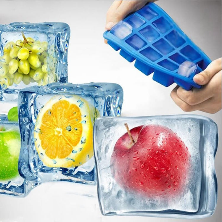 15 Gitter DIY Große Eiswürfelform Quadratische Silikon-Eiswürfelschale Frucht-Eismaschine