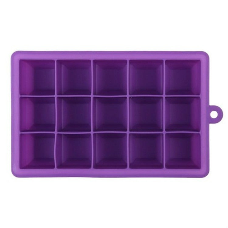 15 Gitter DIY Große Eiswürfelform Quadratische Silikon-Eiswürfelschale Frucht-Eismaschine