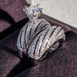 Damen Vintage Diamant Ehering, 8, 9, 10